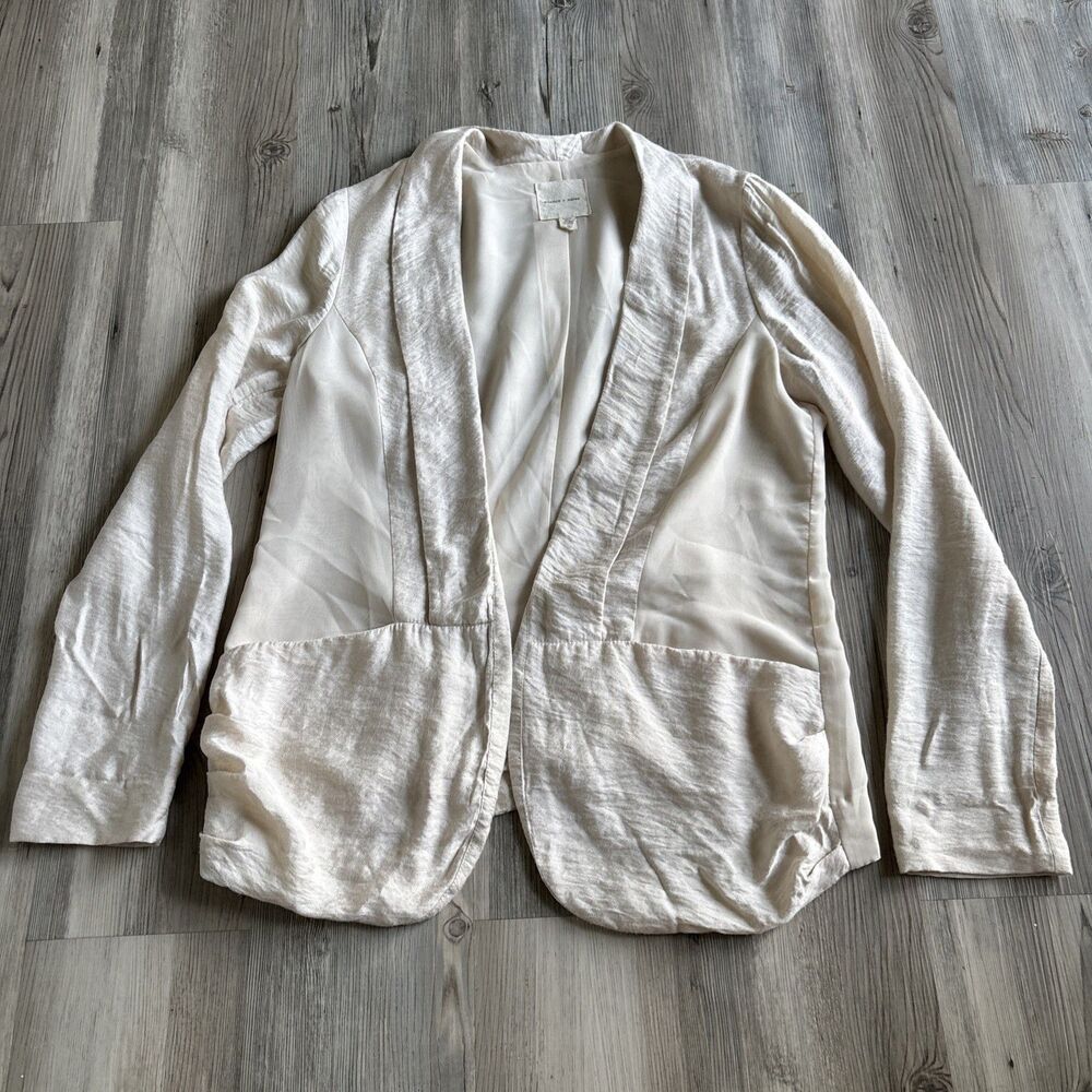 Urban Outfitters Silence And Noise Viscose Ivory Blazer Size Small